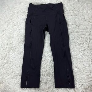 Lululemon Fast and Free Crop II 19" *Nulux Plum Shadow